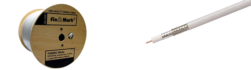 TV кабель 75 Ом FinMark 690 white (305 м)